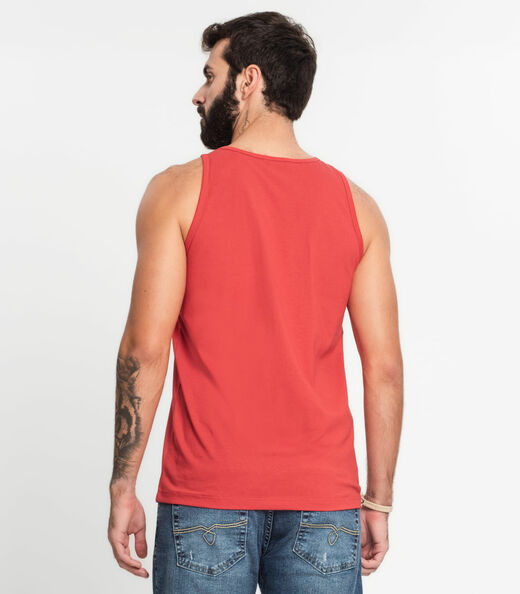 Regata Meia Malha Básica Masculina Kohmar Laranja
