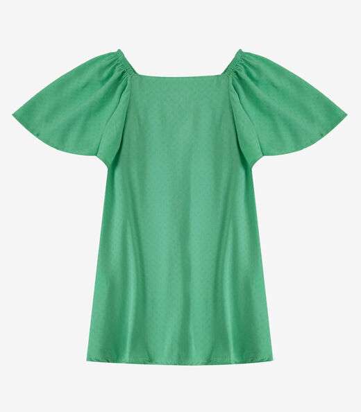 Vestido Infantil em Viscose Infinita Cor Verde