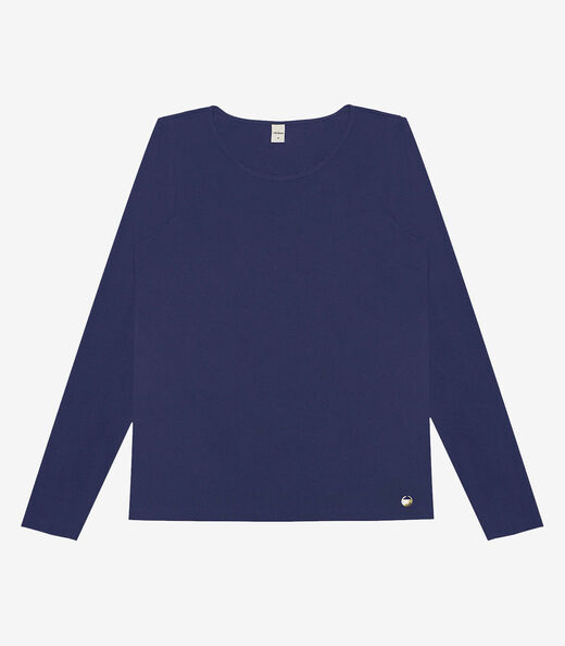 Blusa Feminina Manga Longa Rovitex Azul