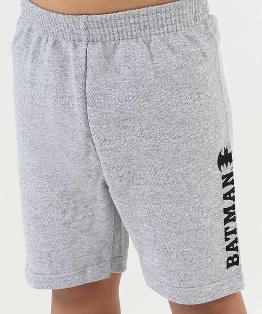 Conjunto Infantil Batman Manga Curta Tam 4 a 10 Preto