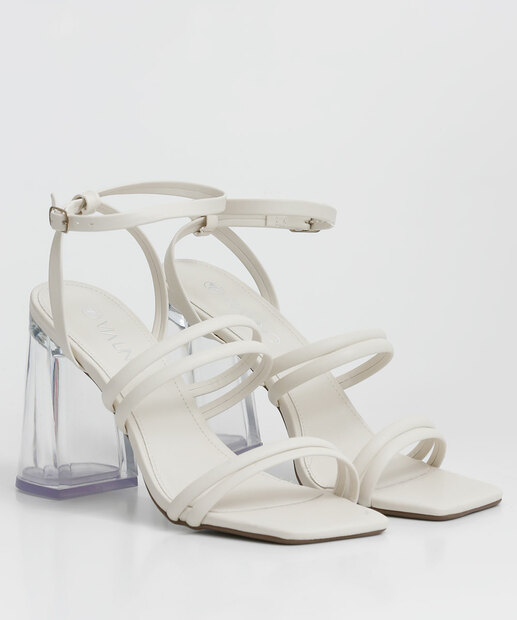 Sandália Salto Grosso Feminina Via Uno 