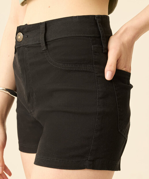 Short Cintura Alta Feminino Sarja Marisa