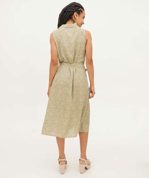 Vestido Feminino Chemise Midi Animal Print Marisa