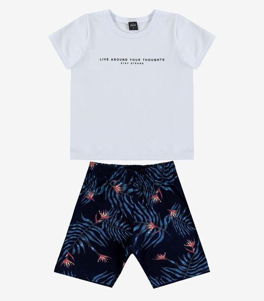 Conjunto Infantil Camiseta e Bermuda Select Azul