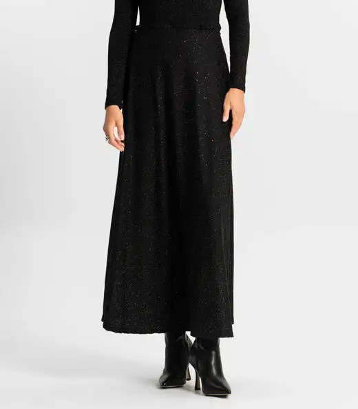 Saia Midi Endless Preto