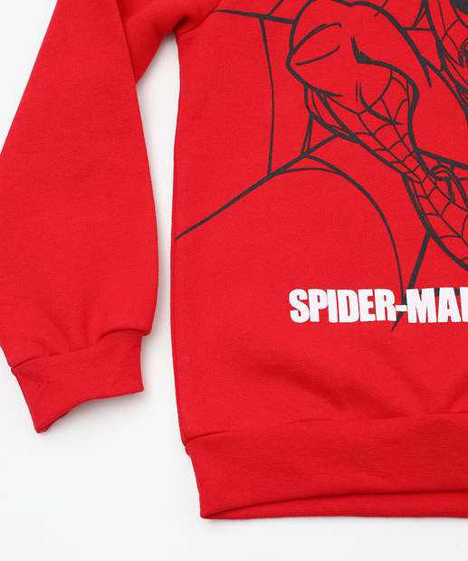 Casaco Infantil Moletom Homem Aranha Marvel Tam 4 a 10 Vermelho