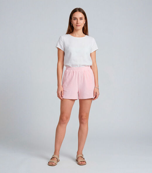 Image_Shorts Feminino Em Plush Infinita Cor Rosa