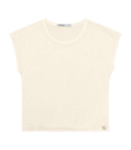 Blusa De Viscotorcion Básica Feminina Endless Bege