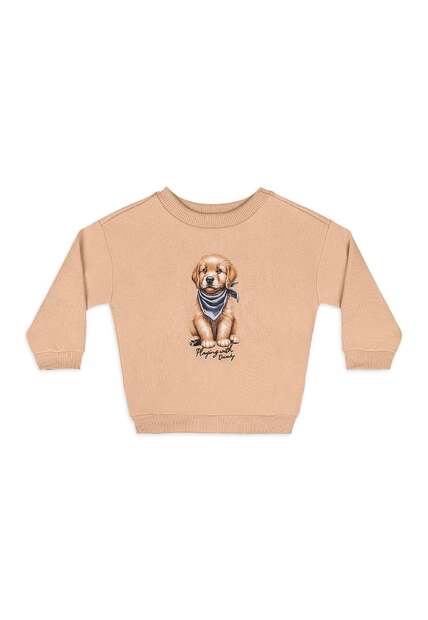 Conjunto Bebê Golden Moletom Quimby Marrom