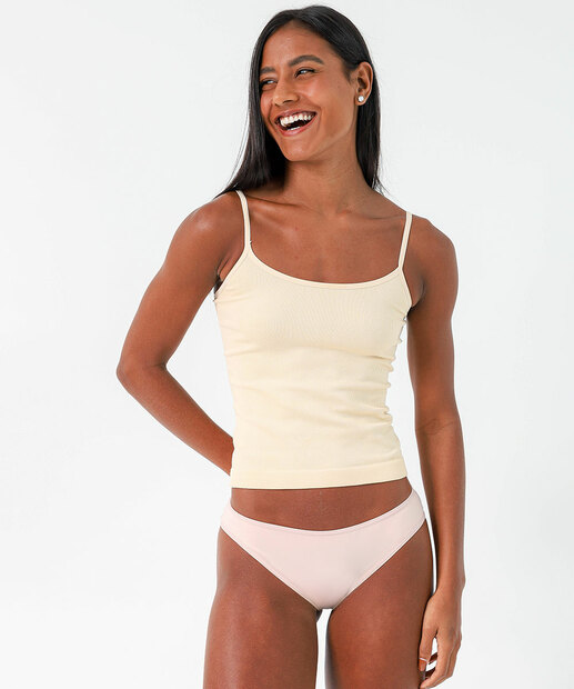 Kit 2 Calcinhas Biquíni Estampada Bege