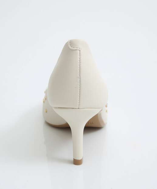  Scarpin Feminino Strass Bico Fino Salto Fino Vizzano