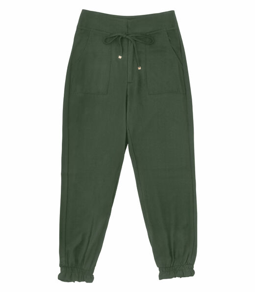 Calça Feminina Em Viscose Sarjada Twill Endless Verde