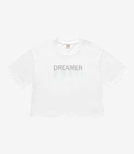 T- Shirt Feminina Meia Malha Rovitex Branco