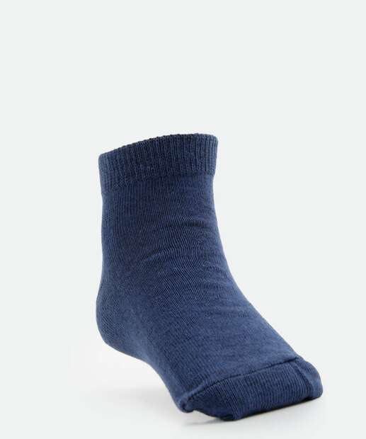 Kit 3 Pares Meias Infantil Cano Curto Tubarão