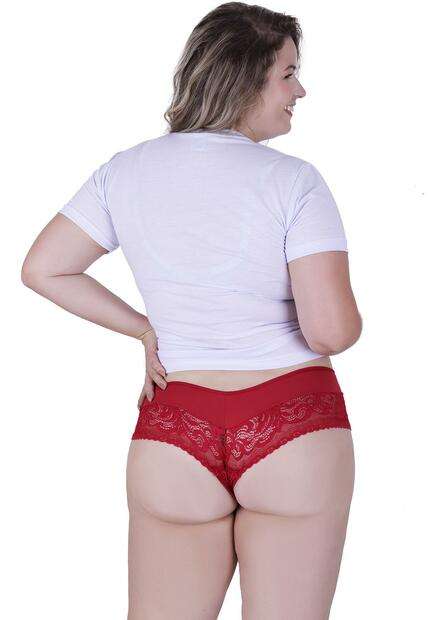 Calcinha Graça Plus Size Microfibra Concept Lingerie Vermelho