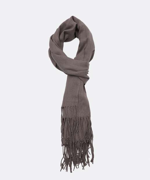 Image_Cachecol Feminino Liso Franja Marisa Cinza