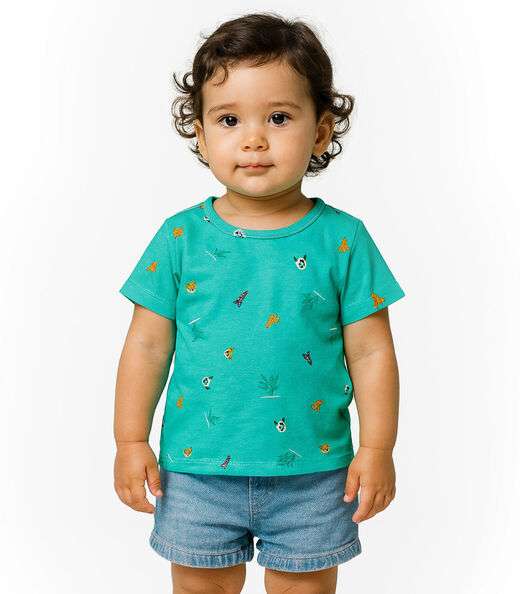 Image_Camiseta Infantil Menino Animais Infinita Cor Verde