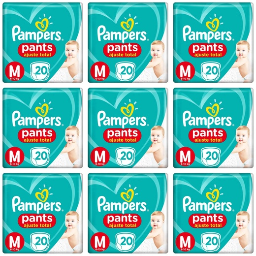 Image_Kit 9 Fraldas Confortsec Pants ”M” Pampers Simples c/20 Unidades cada