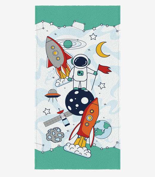 Image_Toalha de Banho Infantil Estampada Lepper Verde