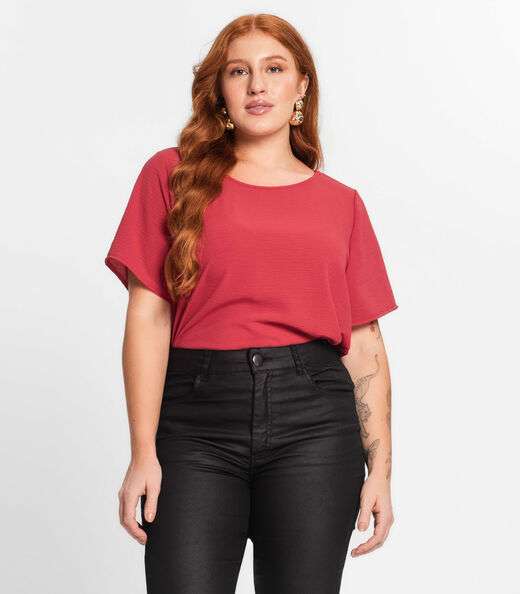 Image_Blusa Feminina Plus Size Secret Glam Vermelho