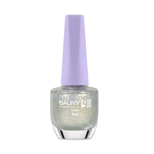 Bauny Esmalte Glitter 9Free 9ml - Cor Clara