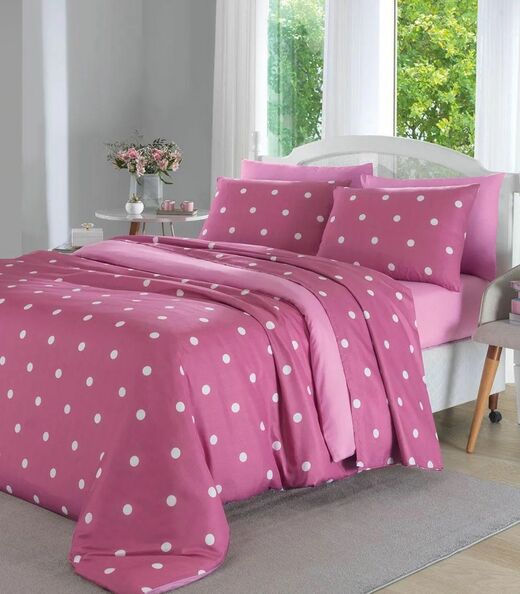 Jogo De Cama Solteiro 3 Peças Lar E Lazer Rosa