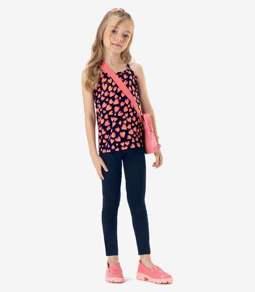 Calça Legging Infantil Feminina Rovitex Kids Azul