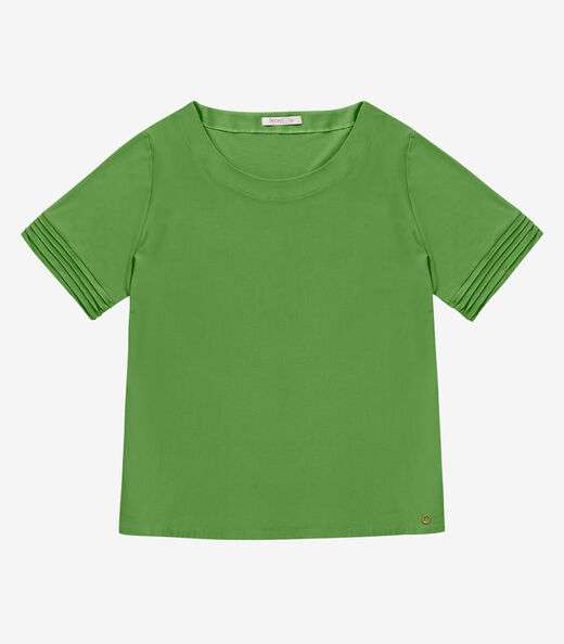 Blusa Feminina Manga Curta Secret Glam Verde