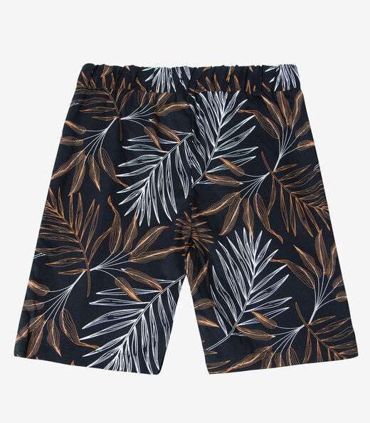 Bermuda Masculina Infantil Sarja Trick Nick Preto