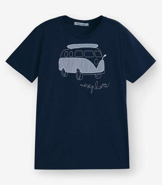 Camiseta Menino em Meia Malha Trick Nick Azul