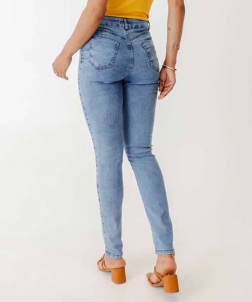 Calça Feminina Skinny Marmorizada