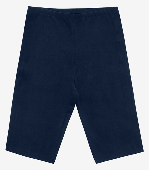 Bermuda Ciclista Feminina em Cotton Pesado Rovitex Azul