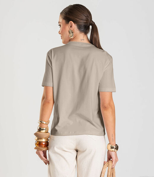 Blusa Feminina Com Detalhe em Nó Dianna Marrom