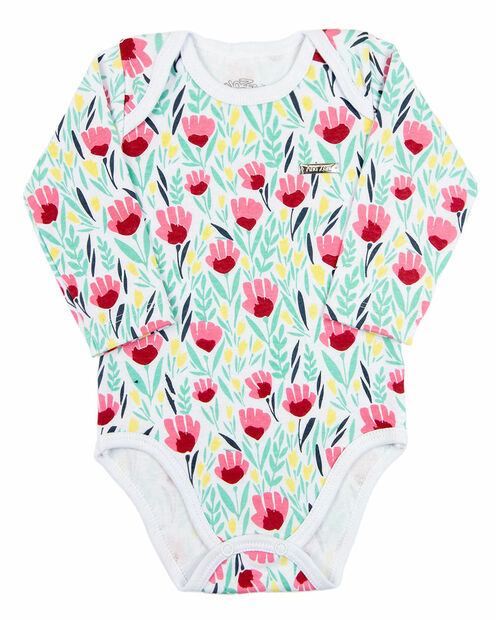 Kit Body Bebê Menina Manga Longa Suedine Algodão Fio Egípcio Liso e Estampado e