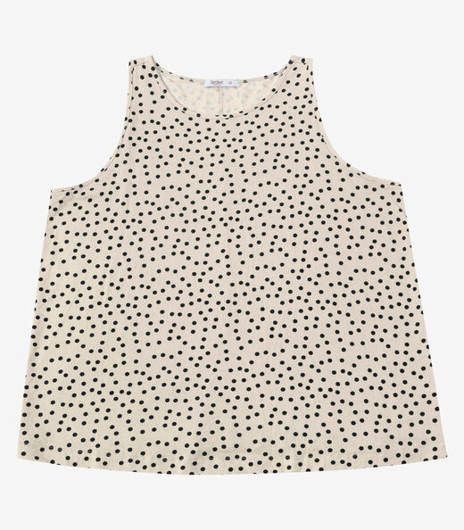 Regata Feminina Estampada Viscose Secret Glam Bege
