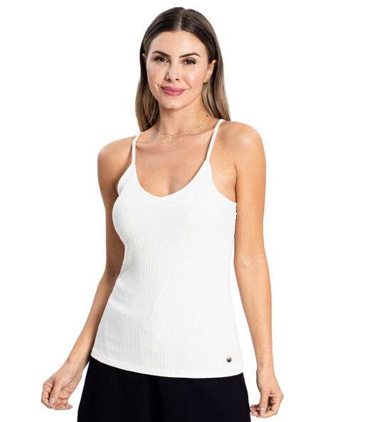 Image_Blusa De Alça Feminina Ribana Canelada Rovitex Bege
