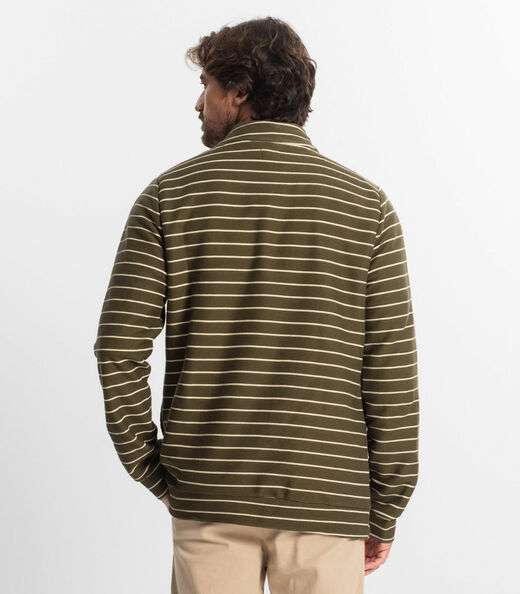 Blusão Masculino Moletinho Listrado Diametro Verde