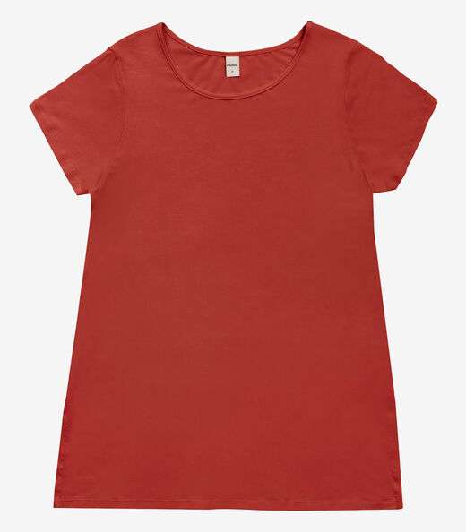 Blusa Básica Alongada Feminina Rovitex Vermelho