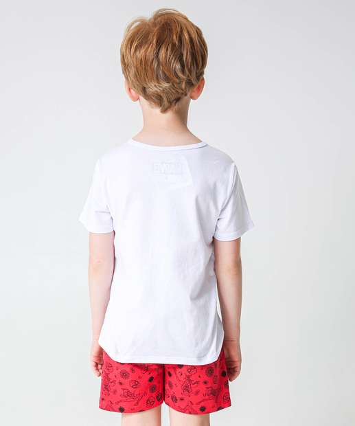 Pijama Infantil Homem Aranha Marvel Tam 4 a 12 Branco