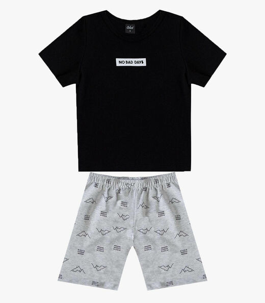 Conjunto Infantil Camiseta e Bermuda Select Cinza
