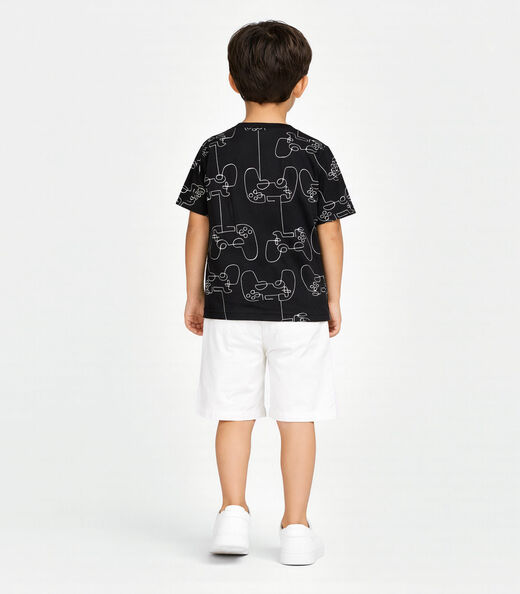 Conjunto Infantil Camiseta e Bermuda Select Preto