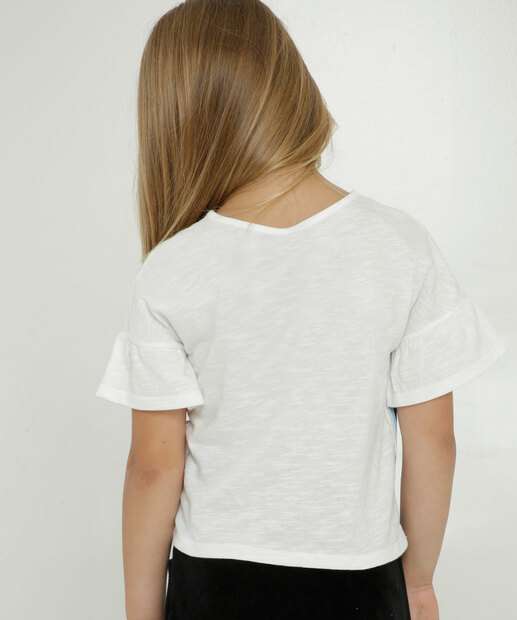 Camiseta Infantil Flamê Angel E Stitch Disney Tam 4 a 10