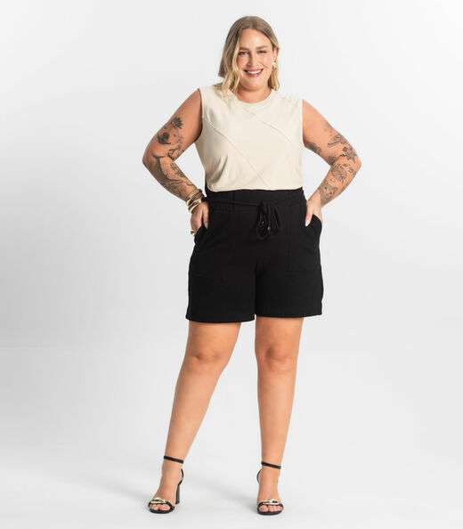 Regata Viscose Plus Size Secret Glam Bege