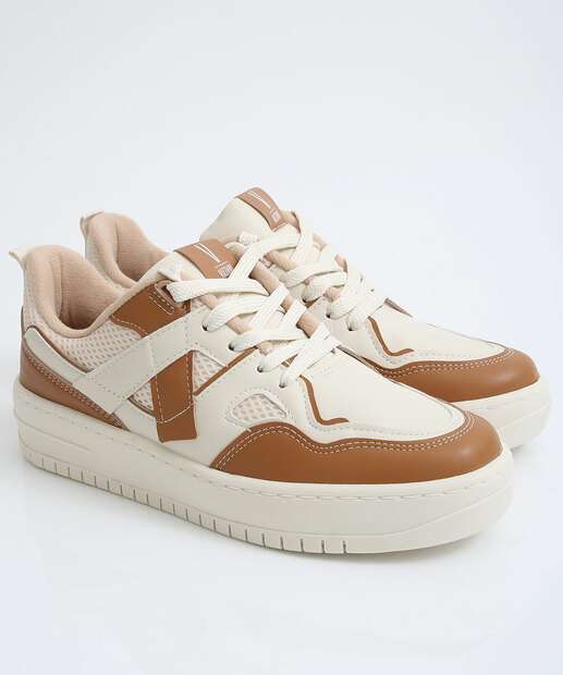 Tênis Casual Feminino Recortes Vizzano