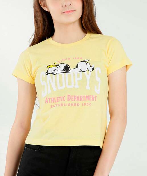 Image_Camiseta Juvenil Manga Curta Snoopy Tam 10 a 16