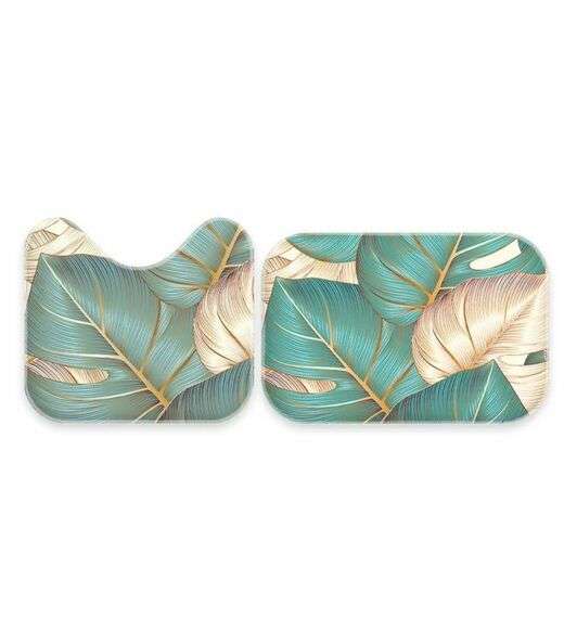 Jogo De Tapetes Para Banheiro Wevans Verde