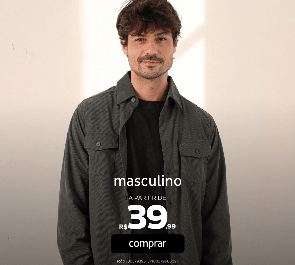 Masculino a partir de R$39,99