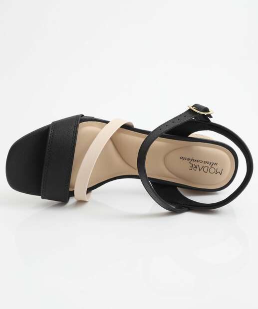 Sandália Feminina Salto Grosso Modare Preto