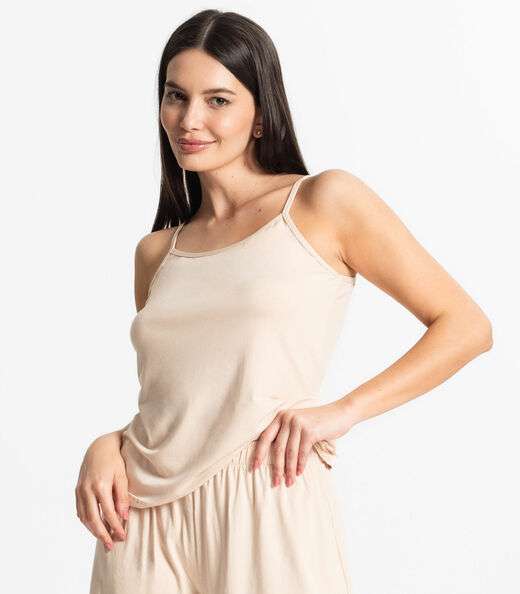 Pijama Feminino De Alças Select Rosa