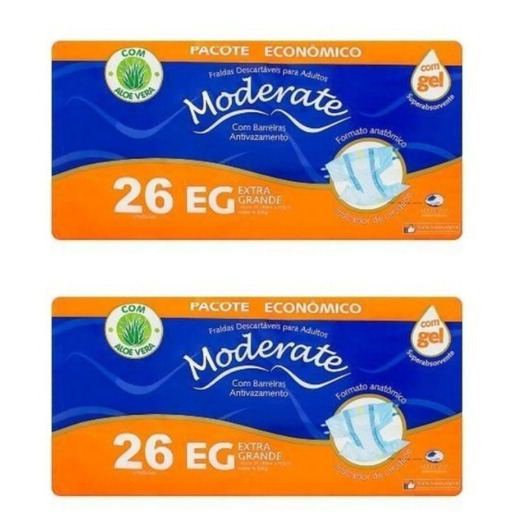 Image_Kit 2 Fraldas Geriatrica Moderate Econômico (Eg) 26 Unidades cada